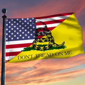 Second Amendment Don’t Tread On Me Gadsden Grommet Flag TRL1788GF
