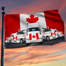 Hold The Line Grommet Flag, Freedom Convoy 2022, Truckers For Freedom, Canadian Trucker, Mandate Freedom, We The Fringe QNN801GF
