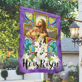 Jesus Cross Easter Flag He Is Risen Easter Day LNH054F