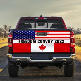 Freedom Convoy 2022 Truck Tailgate Decal Sticker Wrap, Truckers For Freedom, Canadian Trucker, Mandate Freedom, Support Trucker QNN702TDv1