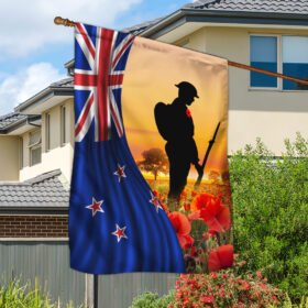 Veteran Flag Anzac Day Remembrance Poppy New Zealand Veteran Flag TRV1837F