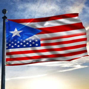 Puerto Rican Flag American Puerto Rico American Grommet Flag TRH1902GF