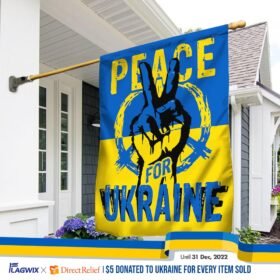 Peace For Ukraine Flag THH3842F
