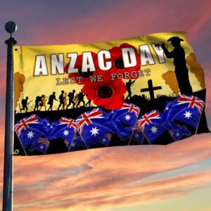 Anzac Day Grommet Flag Australia Flag Lest We Forget TTV545GF