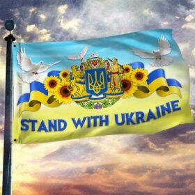 Ukraine The Trident Sunflower Grommet Flag Stand With Ukraine DBD3420GF