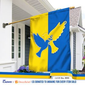 Ukrainian Flag Peace Ukraine Dove Flag TRV1964F