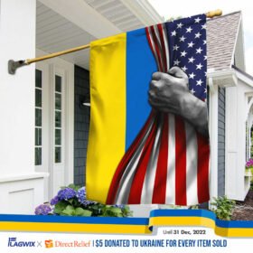 Ukrainian American Flag TRL1941F