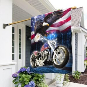 Motorcycle Eagle American US Flag THH3845F