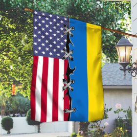 Ukrainian American Flag Stand With Ukraine Flag TRL1969F