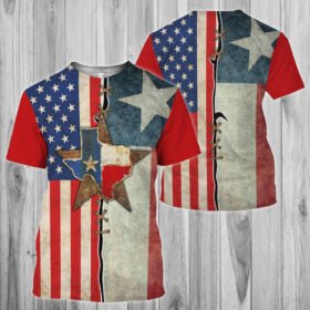 Texas T-Shirt Texas American 3D T-Shirt TRH1852F