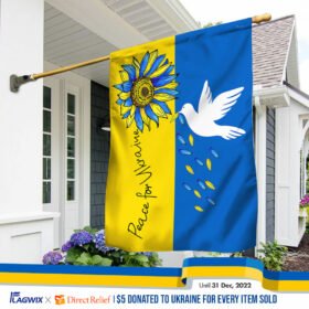 Peace For Ukraine Flag QNN838F