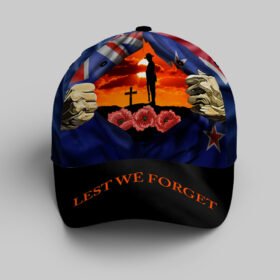 Anzac Day New Zealand Cap, Lest We Forget QNK1076BCv1