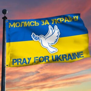 Ukrainian Grommet Flag Pray for Ukraine BNL544GF