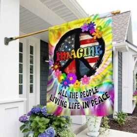 Imagine Peace US Hippie Flag DBD3381F
