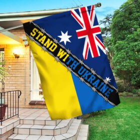 Stand With Ukraine, Australia Ukraine Flag THB3781Fv2