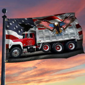 American Truck. Patriot Trucker Amerian Eagle Grommet Flag THN3712GFctv2