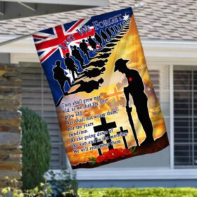 Australia Anzac Day Veteran Flag We Will Remember Them MLH2306F