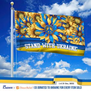 US Ukraine Flag Stand With Ukraine. Ukraine Strong Flag NNT479GF