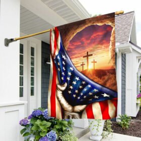 Easter Jesus Flag Crucifixion at Sunrise DDH3382F