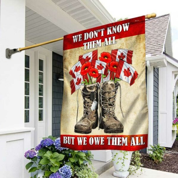 Thank You Veteran Canada Flag We Don't Know Them All But We Owe Them All DBD3397Fv1
