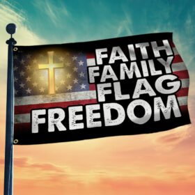 Jesus Flag Patriotic Christian Faith Family Flag  Freedom Grommet Flag TRH1843GF