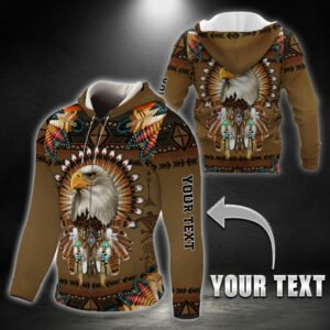 Personalized Native American Eagle. Dream Catcher Pow Wow 3D Zip Hoodie THB2937ZHCTv6