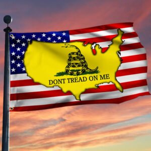 Gadsden Flag Don't Tread On Me American Grommet Flag QNN828GF