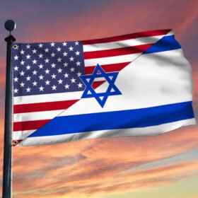 Jewish Flag American Jewish Israel Grommet Flag TRL1962GF