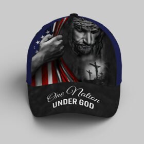 Jesus Cap One Nation Under God Patriotic Cap TRL06BCv5