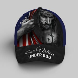 Jesus Cap One Nation Under God Patriotic Cap TRL06BCv5