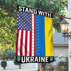 Ukraine Flag Peace Sign Ukrainian American Flag QTR24F