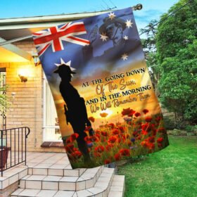 Lest We Forget. Poppy Veteran Anzac Day. Australian Flag THB3807F