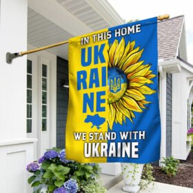 Ukraine Peace Sunflower Flag In This Home We Stand With Ukraine DDH3385F