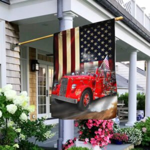 Fire Engine American US Flag BNL115F