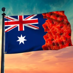 Australian Poppy Flag Anzac Day Aussie Grommet Flag TRV1898GF