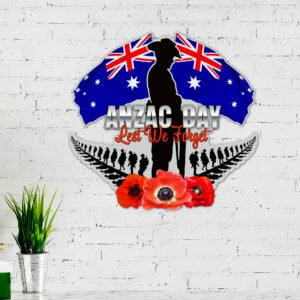Anzac Day Veteran Metal Sign Lest We Forget BNL556MS