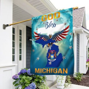 Jesus Flag God Bless Michigan BNT567F