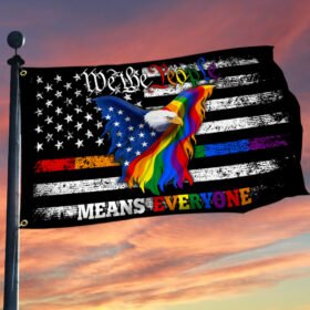 LGBT Pride Eagle Grommet Flag We The People Means Everyone DDH3459GF