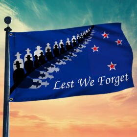 Veteran Flag Anzac Day Lest We Forget New Zealand Grommet Flag TRH1870GF