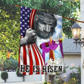 Jesus Christ Easter Day Flag He Is Risen LHA2161F