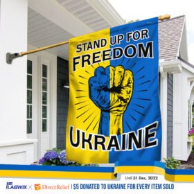 Ukrainian Flag Stand Up For Freedom Ukraine Flag TRV1945F