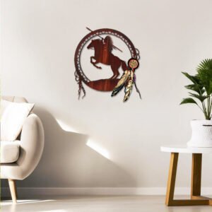 Native American Hanging Metal Sign Alone NTB156MS