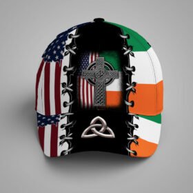Irish American Cap Irish Celtic Cross DDH3351BC