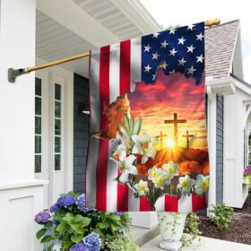 Easter Resurrection Cross American Flag DBD3376F