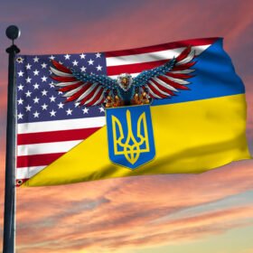 Ukrainian American Flag TRL1941F