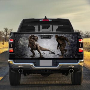 Bigfoot And Dinosaur Truck Tailgate Decal Sticker Wrap QNK605TDv1
