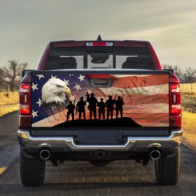 We The People American Eagle Veteran Truck Tailgate Decal Sticker Wrap TRV1692TD