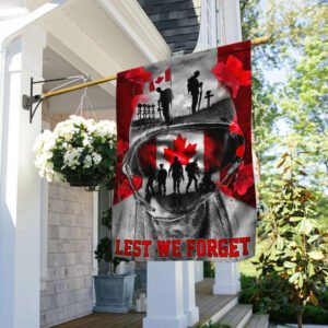 Canadian Veteran, Lest We Forget, Poppy Remembrance Canada Flag THB3778F