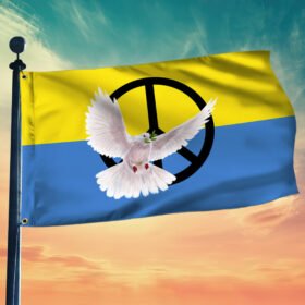 Peace Flag Peace Sign Ukrainian Grommet Flag TRH1896GF