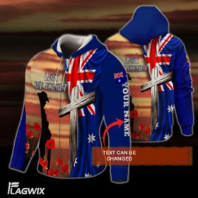 Personalized 3D Zip Hoodie Lest We Forget, Veteran, Anzac Day BNL503ZHCT